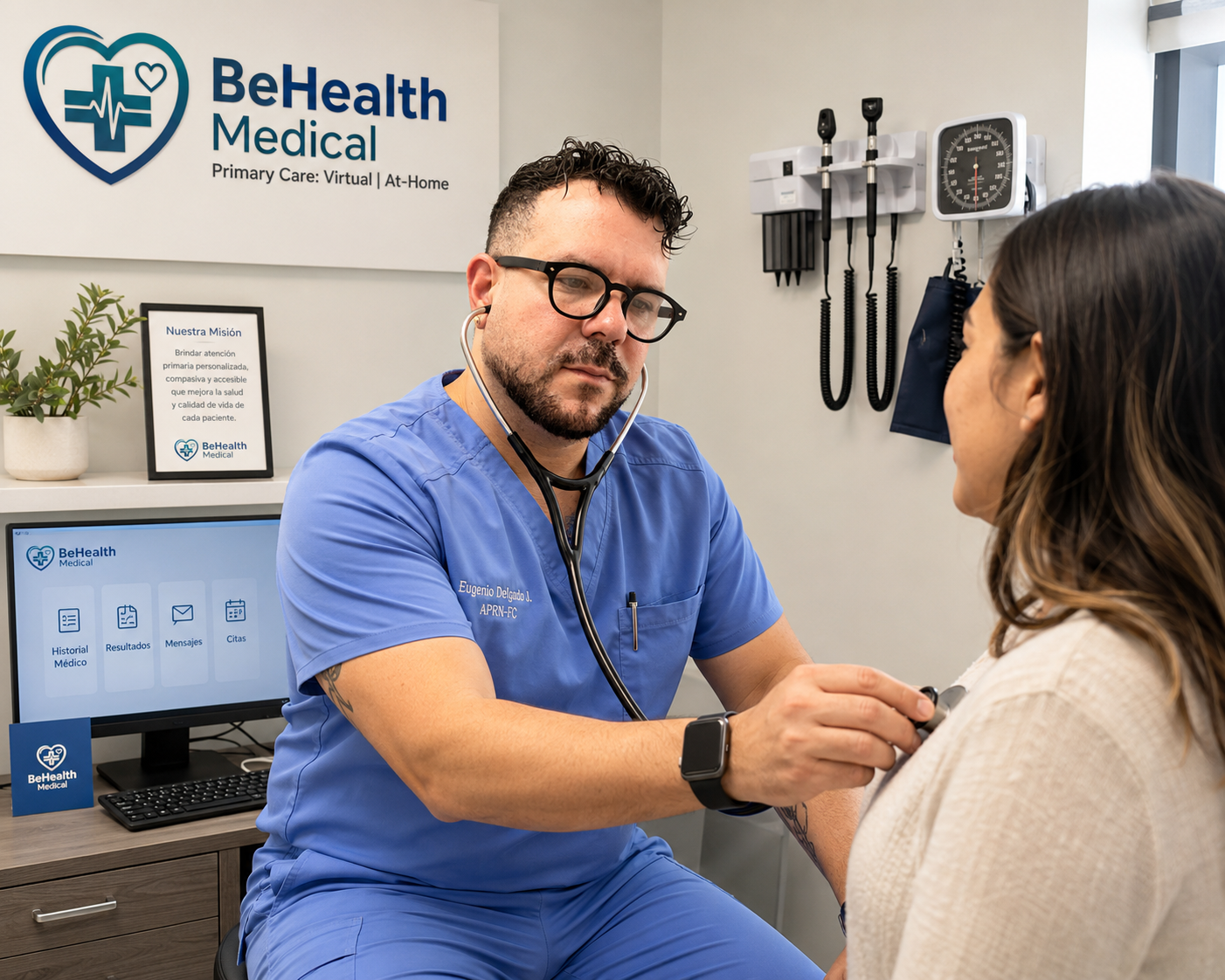Eugenio Delgado J. at the BeHealth Medical office
